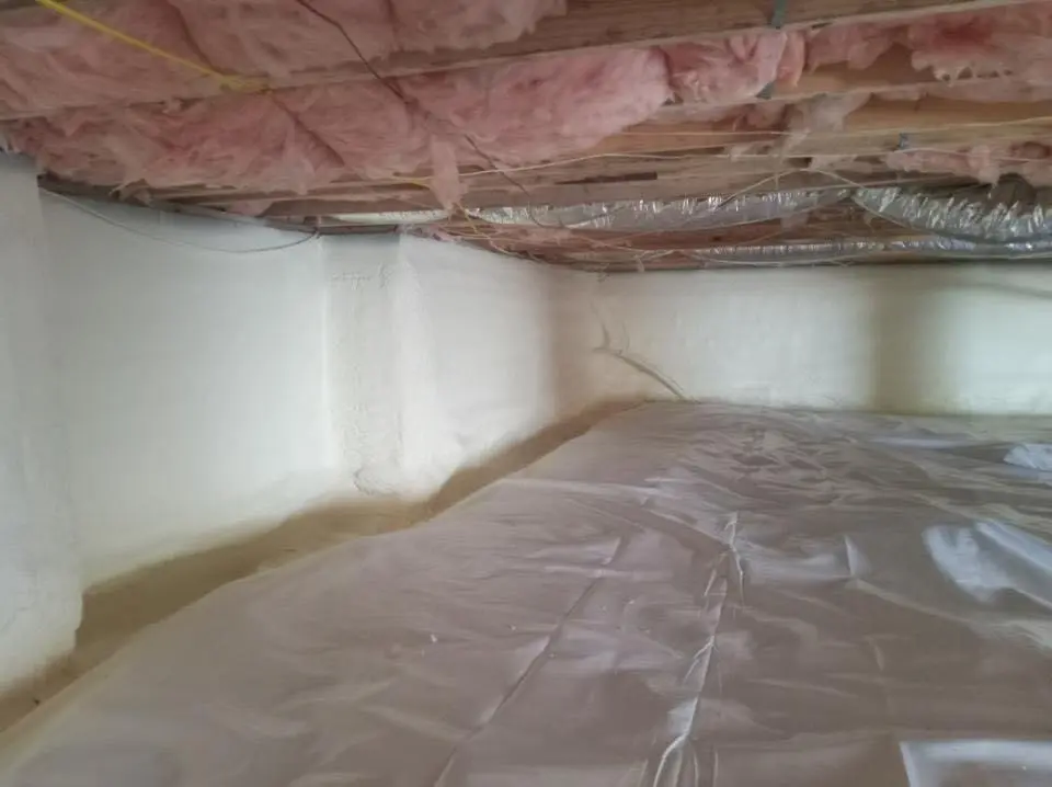 Crawl space encapsulation with closed-cell spray foam for Metal Roof Coating in Crossville
